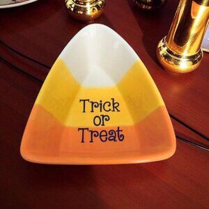 Candy Corn Shape Ceramic Candy Bowl, 12 Oz.